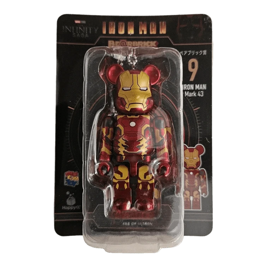 Bearbrick Happy Kuji 'Iron Man' (2023) - 9 Iron Man Mark 43 100% in der Verpackung