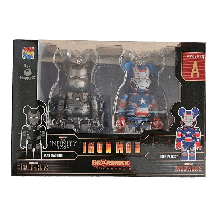 Bearbrick Happy Kuji 'Iron Man' (2023) - A War Machine & Iron Patriot 100% in der Verpackung