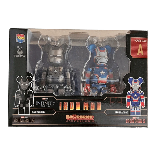 Bearbrick Happy Kuji 'Iron Man' (2023) - A War Machine & Iron Patriot 100% in der Verpackung