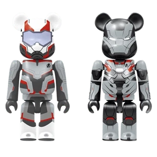 Bearbrick Happy Kuji 'Iron Man' (2023) - E Team Suit Iron Man & Team Suit War Machine 100% Herstellerbild