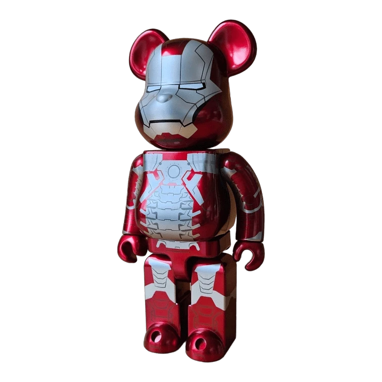 Bearbrick Happy Kuji 'Iron Man' (2023) - L@ST Iron Man Mark 5 400% schräg