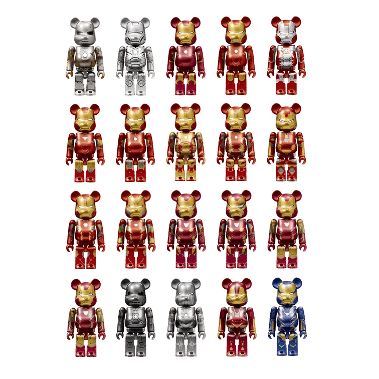 Bearbrick Happy Kuji 'Iron Man' (2023) - Modellübersicht 100%