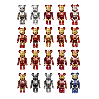 Bearbrick Happy Kuji 'Iron Man' (2023) - Modellübersicht 100%