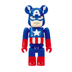 Bearbrick Happy Kuji 'MARVEL' (2012) - 10 Captain America 100% Herstellerbild