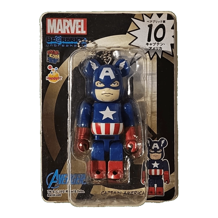 Bearbrick Happy Kuji 'MARVEL' (2012) - 10 Captain America 100% in der Verpackung