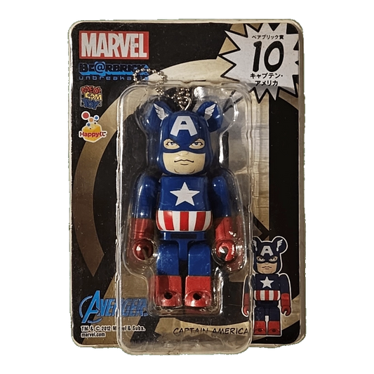 Bearbrick Happy Kuji 'MARVEL' (2012) - 10 Captain America 100% in der Verpackung