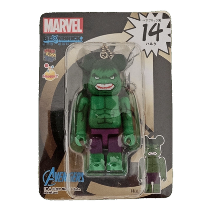 Bearbrick Happy Kuji 'MARVEL' (2012) - 14 Hulk 100% in der Verpackung