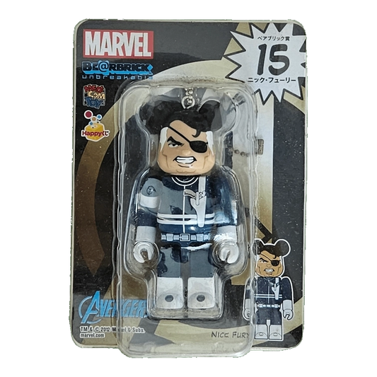 Bearbrick Happy Kuji 'MARVEL' (2012) - 15 Nick Fury 100% in der Verpackung