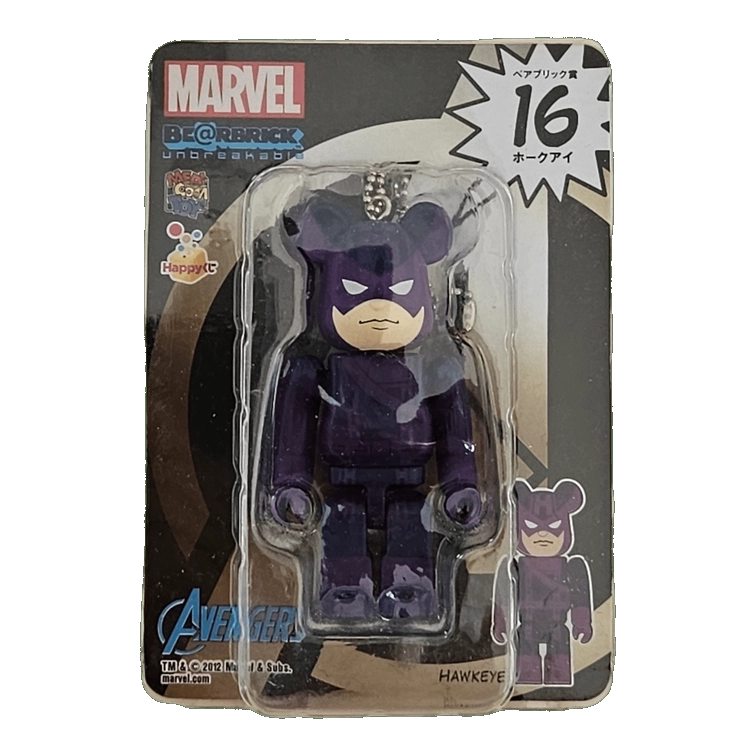 Bearbrick Happy Kuji 'MARVEL' (2012) - 16 Hawkeye 100% in der Verpackung