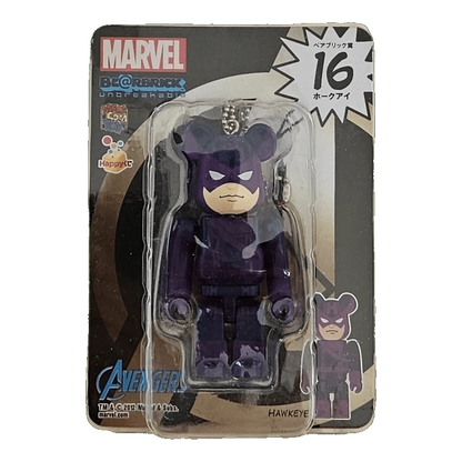 Bearbrick Happy Kuji 'MARVEL' (2012) - 16 Hawkeye 100% in der Verpackung