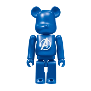 Bearbrick Happy Kuji 'MARVEL' (2012) - 17 Avengers Logo Version 100% Herstellerbild