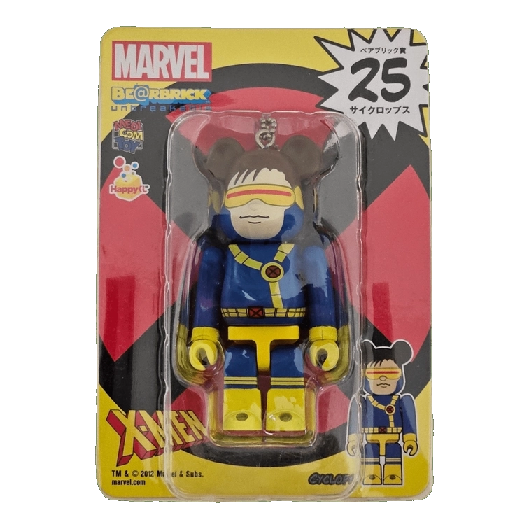 Bearbrick Happy Kuji 'MARVEL' (2012) - 25 Cyclops 100% in der Verpackung