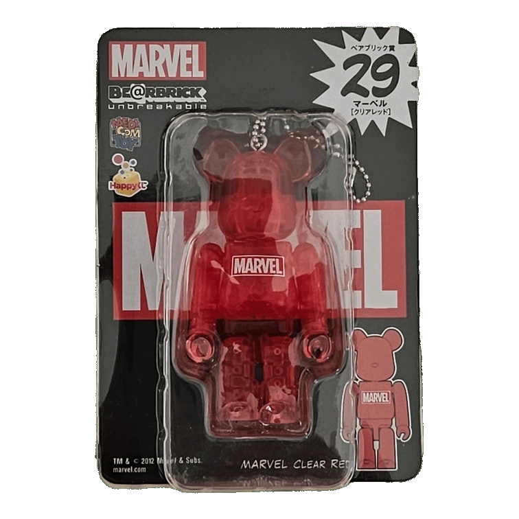 Bearbrick Happy Kuji 'MARVEL' (2012) - 29 MARVEL Clear Red 100% in der Verpackung