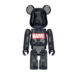 Bearbrick Happy Kuji 'MARVEL' (2012) - 30 MARVEL Clear Black 100% Herstellerbild