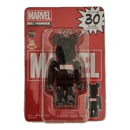 Bearbrick Happy Kuji 'MARVEL' (2012) - 30 MARVEL Clear Black 100% in der Verpackung