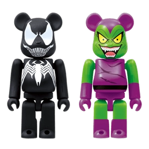 Bearbrick Happy Kuji 'MARVEL' (2012) - 34 Venom & Green Goblin 100% Herstellerbild