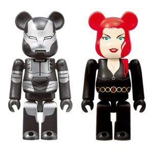 Bearbrick Happy Kuji 'MARVEL' (2012) - 36 War Machine & Black Widow 100% Herstellerbild