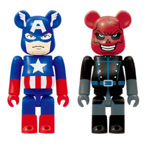 Bearbrick Happy Kuji 'MARVEL' (2012) - 37 Captain America & Red Skull 100% Herstellerbild