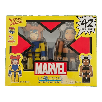 Bearbrick Happy Kuji 'MARVEL' (2012) - 42 Jean Grey & Storm 100% in der Verpackung