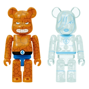 Bearbrick Happy Kuji 'MARVEL' (2012) - 45 Thing & Invisible Woman 100% Herstellerbild