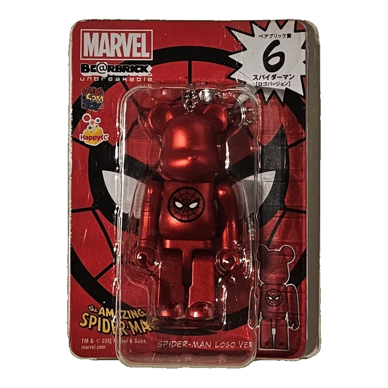 Bearbrick Happy Kuji 'MARVEL' (2012) - 6 Spider-Man Logo 100% in der Verpackung