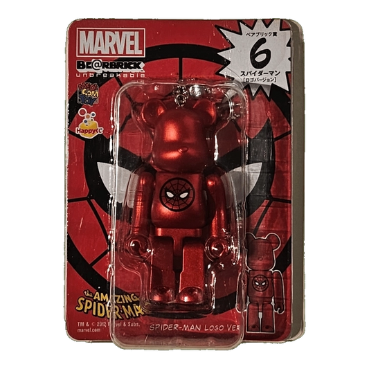 Bearbrick Happy Kuji 'MARVEL' (2012) - 6 Spider-Man Logo 100% in der Verpackung