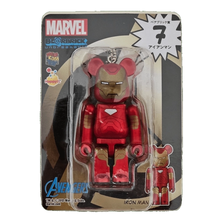 Bearbrick Happy Kuji 'MARVEL' (2012) - 7 Iron Man 100% in der Verpackung