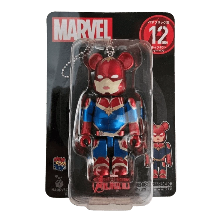 Bearbrick Happy Kuji 'MARVEL' (2021) - 12 Captain Marvel 100% in der Verpackung