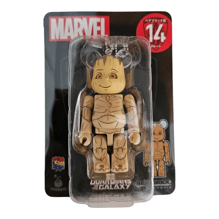 Bearbrick Happy Kuji 'MARVEL' (2021) - 14 Groot 100% in der Verpackung