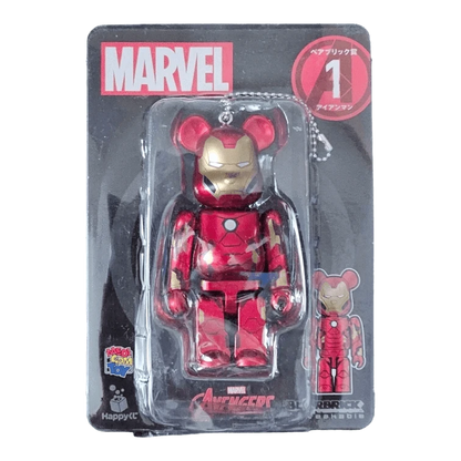 Bearbrick Happy Kuji 'MARVEL' (2021) - 1 Iron Man 100% in der Verpackung