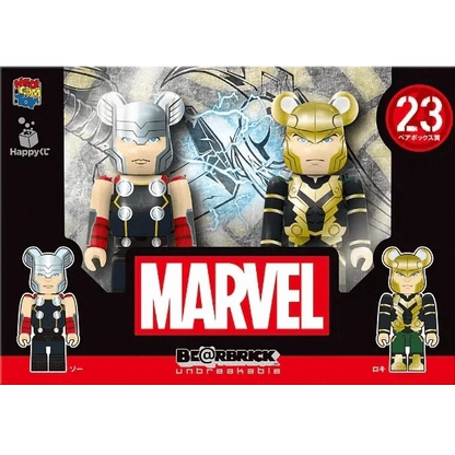 Bearbrick Happy Kuji 'MARVEL' (2021) - 23 Thor & Loki 100% Verpackung