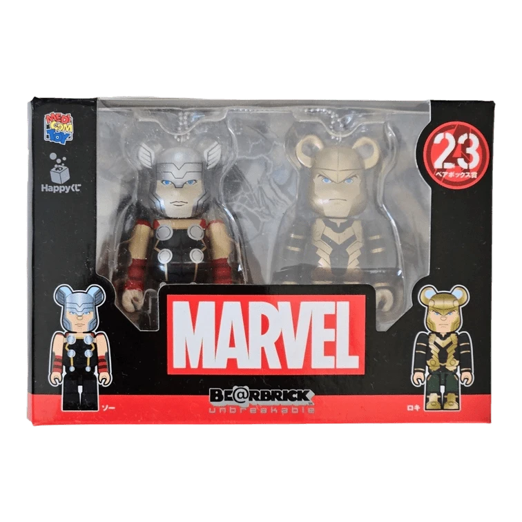 Bearbrick Happy Kuji 'MARVEL' (2021) - 23 Thor & Loki 100% in der Verpackung