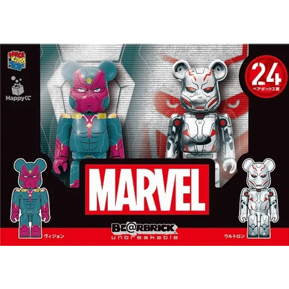 Bearbrick Happy Kuji 'MARVEL' (2021) - 24 Vision & Ultron 100% Verpackung