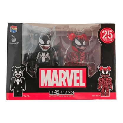 Bearbrick Happy Kuji 'MARVEL' (2021) - 25 Venom & Carnege 100% in der Verpackung