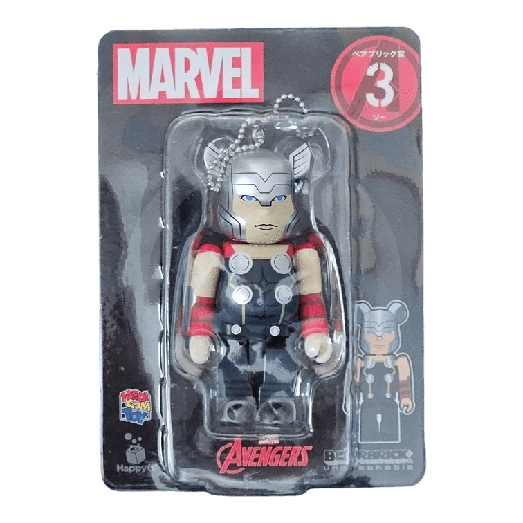 Bearbrick Happy Kuji 'MARVEL' (2021) - 3 Thor 100% in der Verpackung