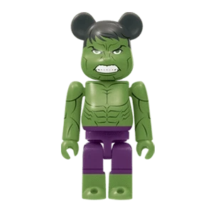 Bearbrick Happy Kuji 'MARVEL' (2021) - 4 Hulk 100% Herstellerbild