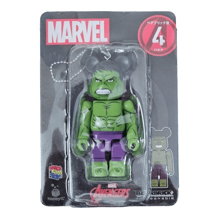 Bearbrick Happy Kuji 'MARVEL' (2021) - 4 Hulk 100% in der Verpackung