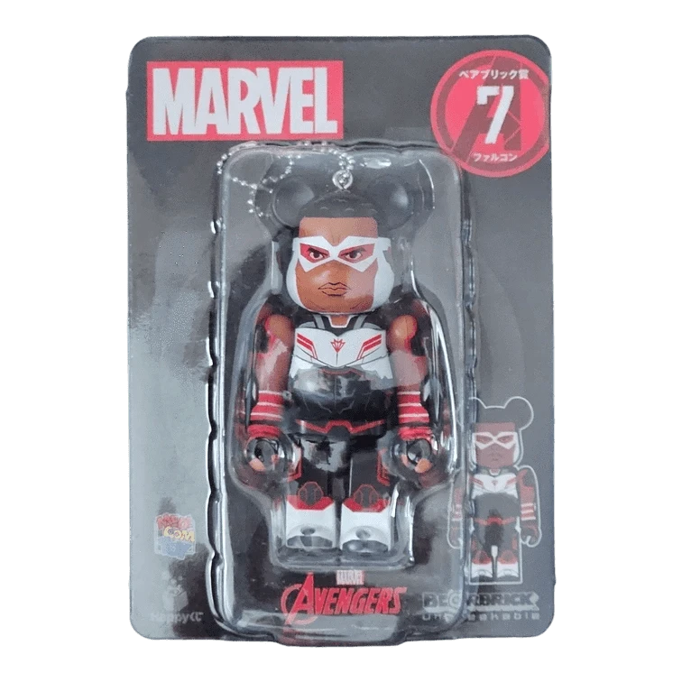 Bearbrick Happy Kuji 'MARVEL' (2021) - 7 Falcon 100% in der Verpackung