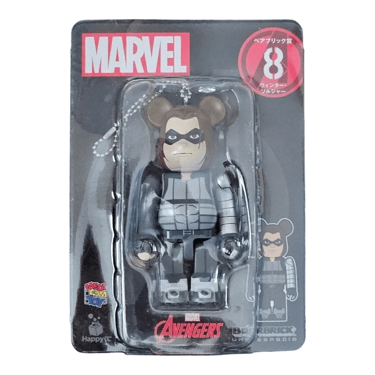 Bearbrick Happy Kuji 'MARVEL' (2021) - 8 Winter Soldier 100% in der Verpackung