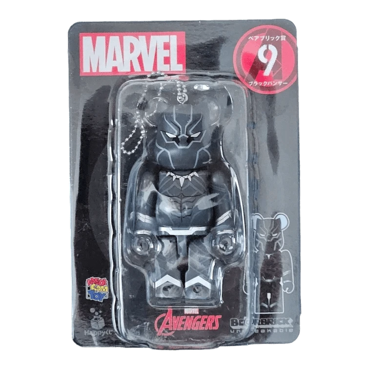 Bearbrick Happy Kuji 'MARVEL' (2021) - 9 Black Panther 100% in der Verpackung