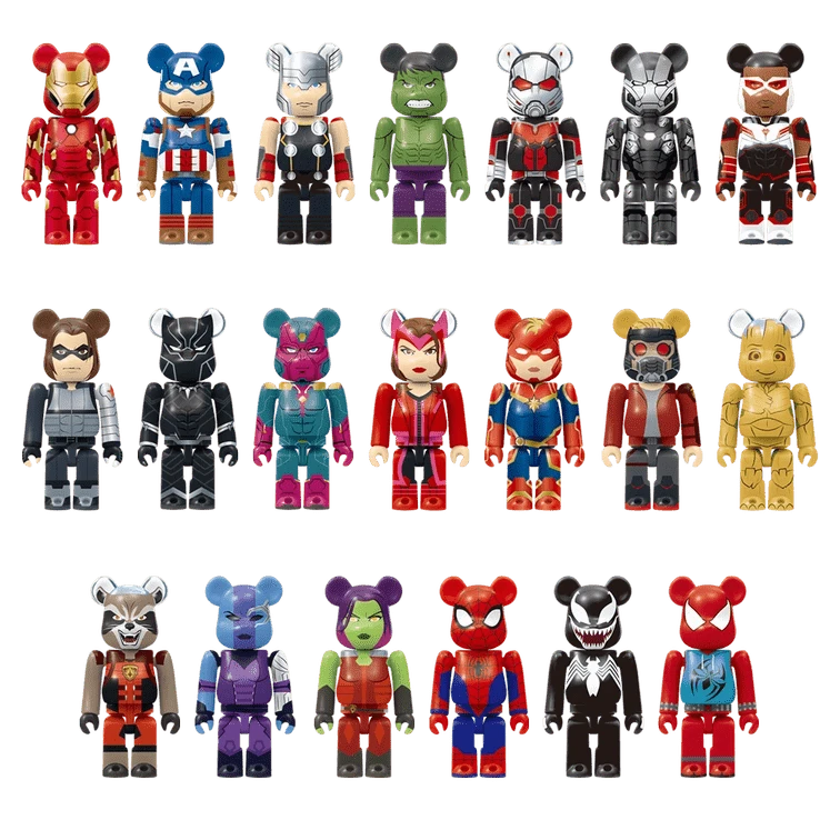 Bearbrick Happy Kuji 'MARVEL' (2021) - Modellübersicht 100%