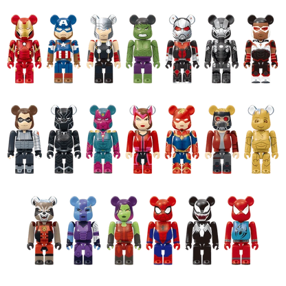 Bearbrick Happy Kuji 'MARVEL' (2021) - Modellübersicht 100%