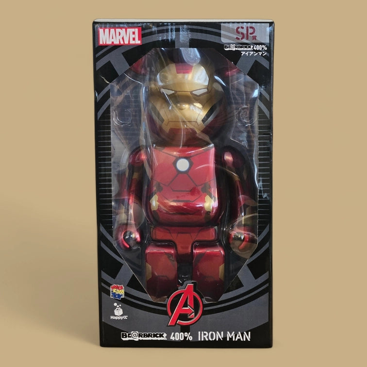 Bearbrick Happy Kuji 'MARVEL' (2021) - SP Iron Man 400% in der Verpackung