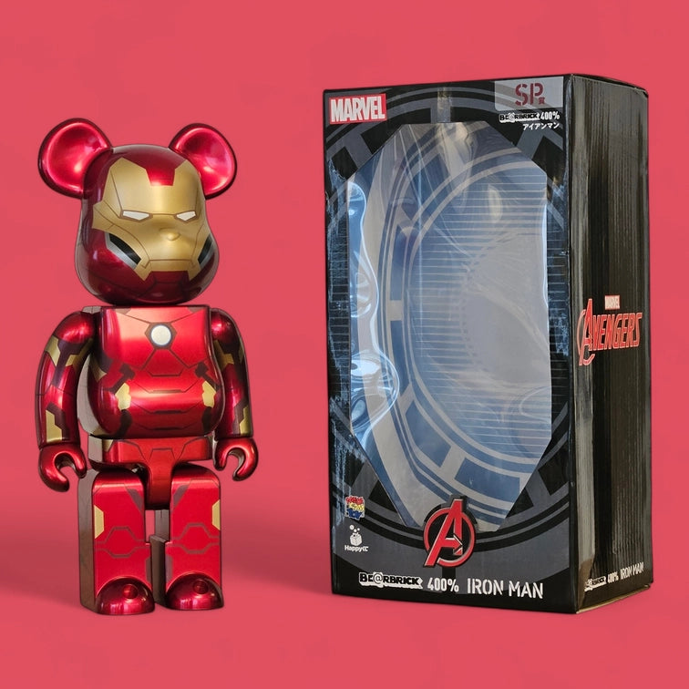 Bearbrick Happy Kuji 'MARVEL' (2021) - SP Iron Man 400% mit Verpackung