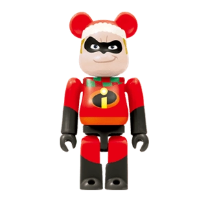 Bearbrick Happy Kuji 'Pixar Christmas Party' (2013) - 15 Mr. Incredible Christmas Version 100% Herstellerbild