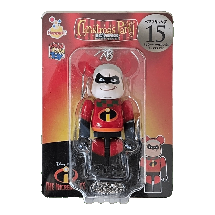 Bearbrick Happy Kuji 'Pixar Christmas Party' (2013) - 15 Mr. Incredible Christmas Version 100% in der Verpackung