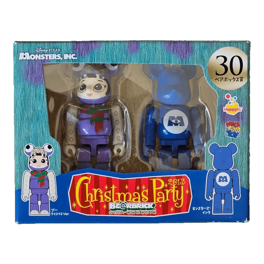 Bearbrick Happy Kuji 'Pixar Christmas Party' (2013) - 30 Boo Christmas Version & Monsters, Inc. 100% in der Verpackung