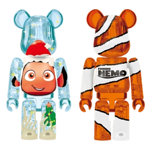 Bearbrick Happy Kuji 'Pixar Christmas Party' (2013) - 31 Nemo Christmas Version & Finding Nemo 100% Herstellerbild