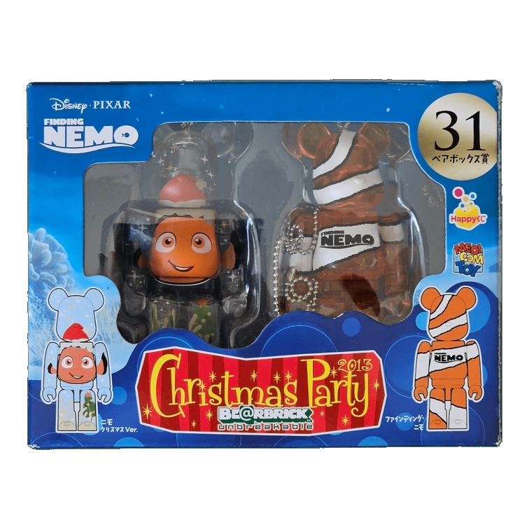 Bearbrick Happy Kuji 'Pixar Christmas Party' (2013) - 31 Nemo Christmas Version & Finding Nemo 100% in der Verpackung