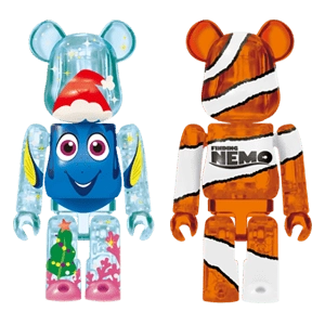 Bearbrick Happy Kuji 'Pixar Christmas Party' (2013) - 32 Dory Christmas Version & Finding Nemo 100% Herstellerbild